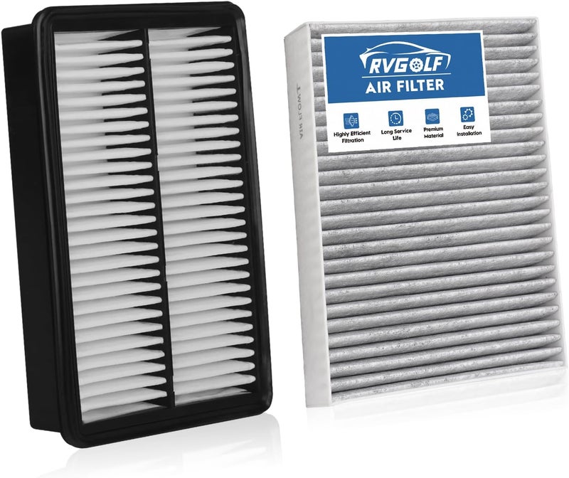 RVgolf Engine+Cabin Air Filters Fit 2020 2021 2022 2023 2024 2025 2026 Hyundai Palisade 3.8L Gas Engine Air Filter Replacement AC Filter Automotive Accessories CA11943 97133-S8000 HAC-46207LB - Image 1